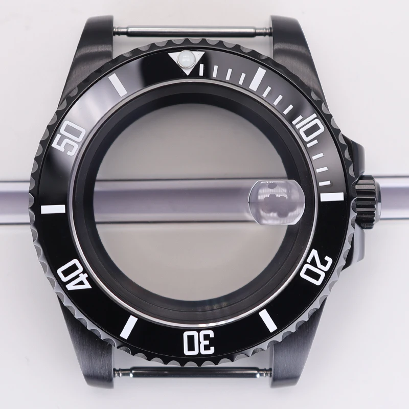 40mm SUB Watch Case Sapphire Crystal For Seiko NH35 NH36 NH34 NH38 4R36 Miyota8215 Eta2824 Mechanical Movement 120 clicks Bezel