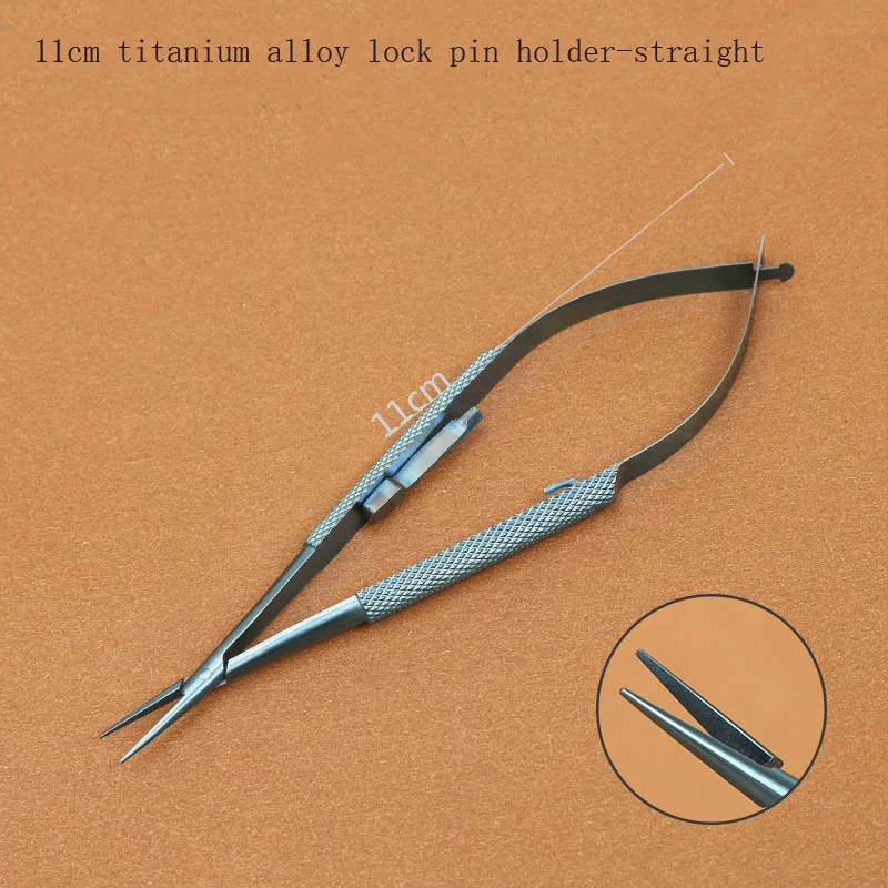 

Eye care Microscopy Instruments Surgical tools Titanium alloy Locking Needle Holder Straight/Elbow