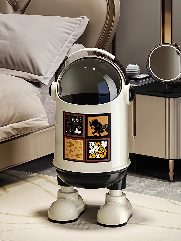 Retro Waste Bins Home Living Room Bathroom Toilet Large-capacity Paper Basket Bedroom Double Barrel Home Cleaning Organizer