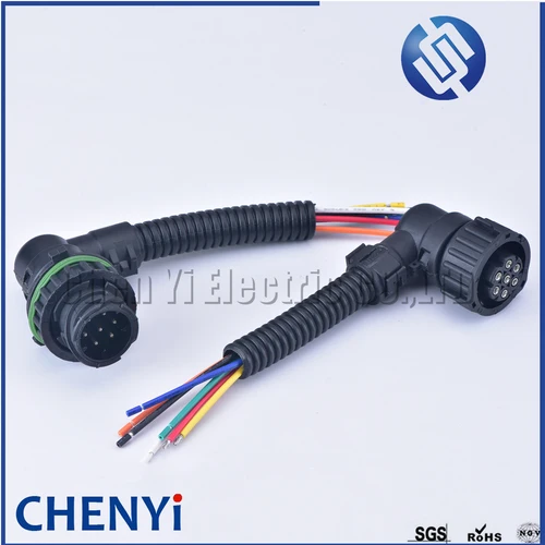 Imagen 2 del producto Enchufe de 7 pines para camión DAF MAN, conector de luz trasera de camión, arnés de cables 968421 -1 967650 -1 1718230 -1 1- 967325 -1 1- 967402 -1