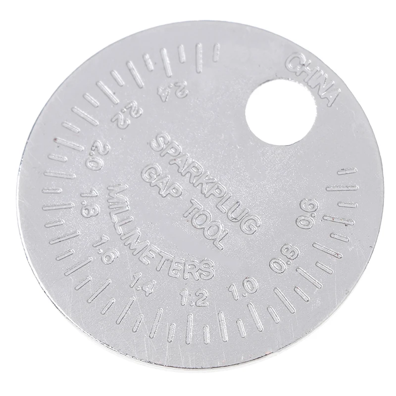 1 ชิ้น Spark Plug Gap Gauge เครื่องมือวัดเหรียญประเภท 0.6-2.4 มิลลิเมตรช่วง Spark Plug Gage