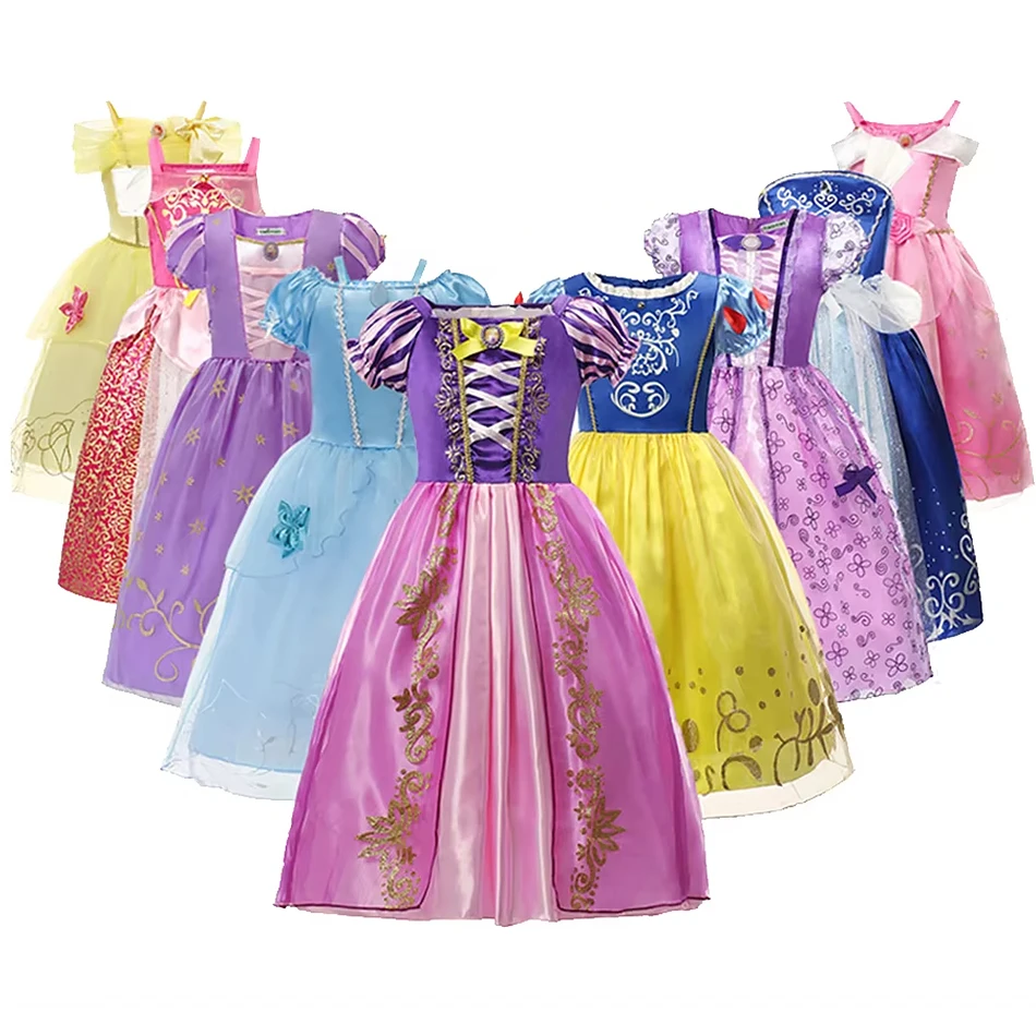 Children's costumes Girls Rapunzel Cosplay costumes, children's party glamour costumes, Carnival Halloween, Cosplay dresses