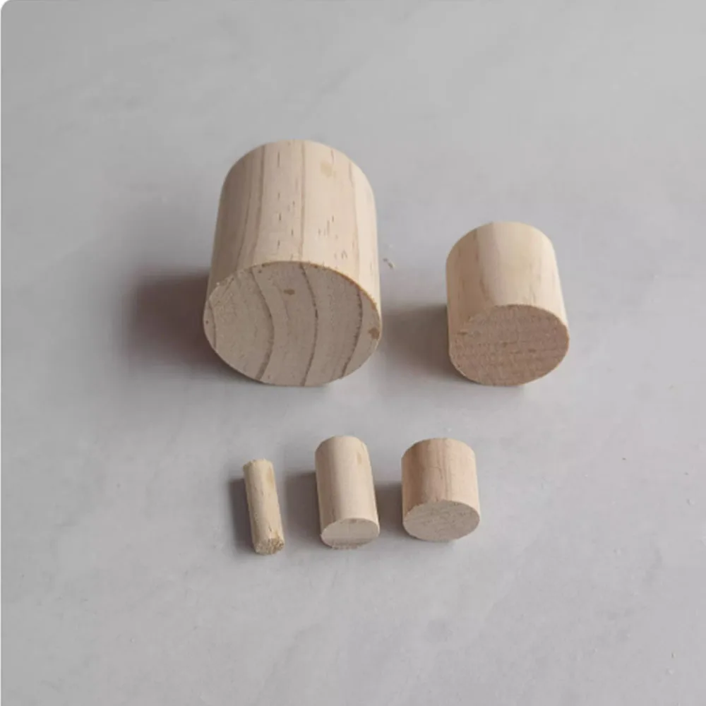 2-4Pcs  Dia16mm Solid Round Wood Length 50mm-400mm DIY Construction Material Building Model Fine Wooden Strips