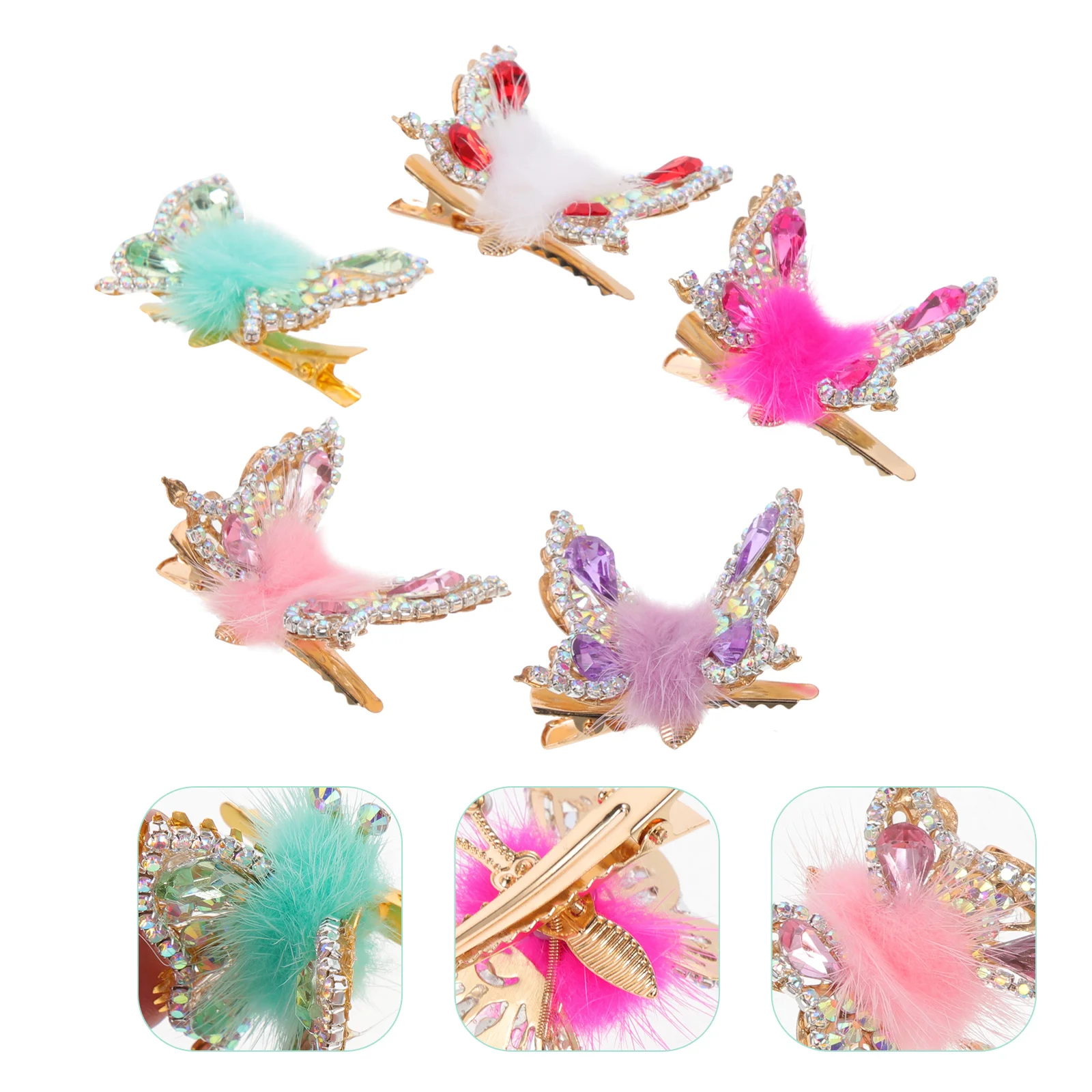 

5 Pcs Hair Accessories Clips Miss for Butterfly Barrettes Women