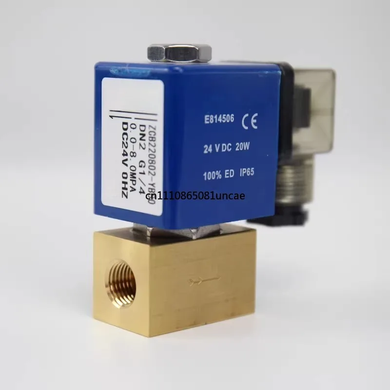 80Kg High Pressure Solenoid Valve for Water & Gas, Brass High Pressure Humidification Valve, Normally Closed, G1/4 G3/8 G1/2