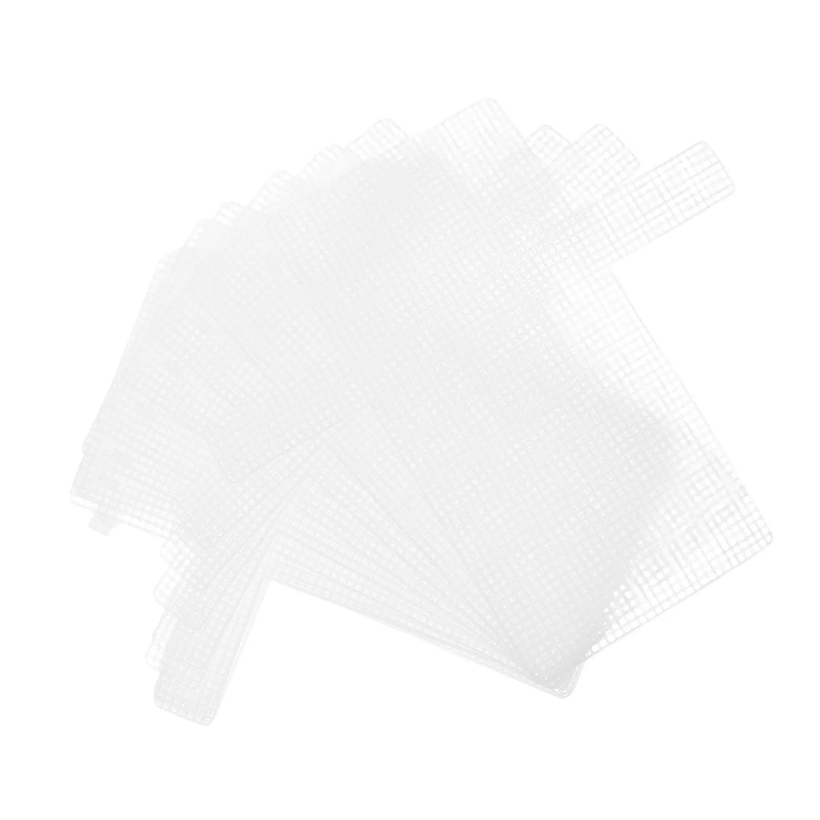 

10pcs Plastic Mesh Sheets Diy Woven Bag Material For Weaving Crossbody Purse Repair Clear Durable Craft Kit Embroidery Canvas