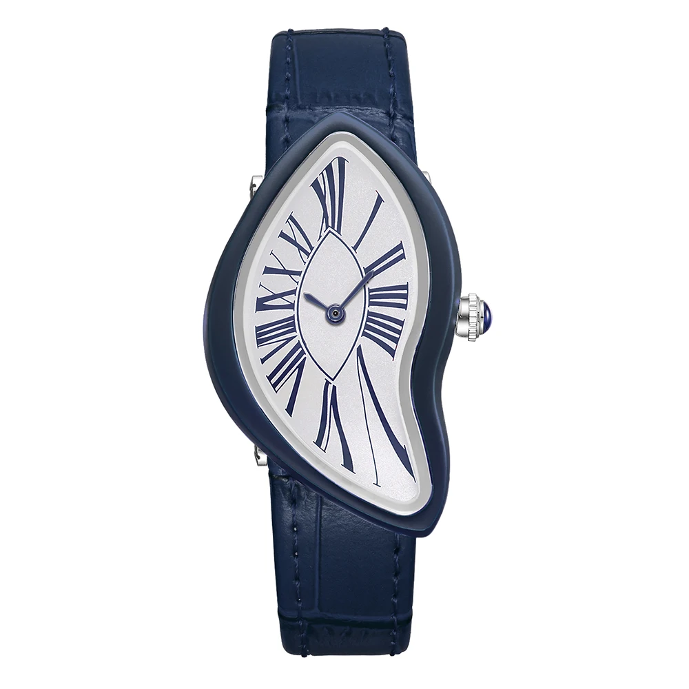 

Zhonggu Alien-style Watch for Men and Women, Quartz, Roman Numerals, Genuine Leather Strap