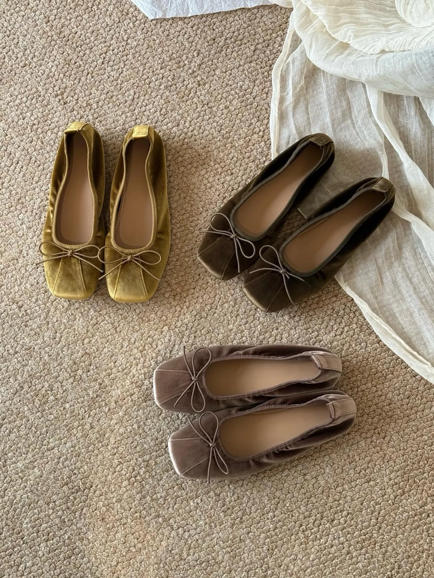 summer-2026-women's-ballet-flat-shoes-velvet-knot-slip-on-flats-korean-style-casual-fashion-single-shoes-spring-summer