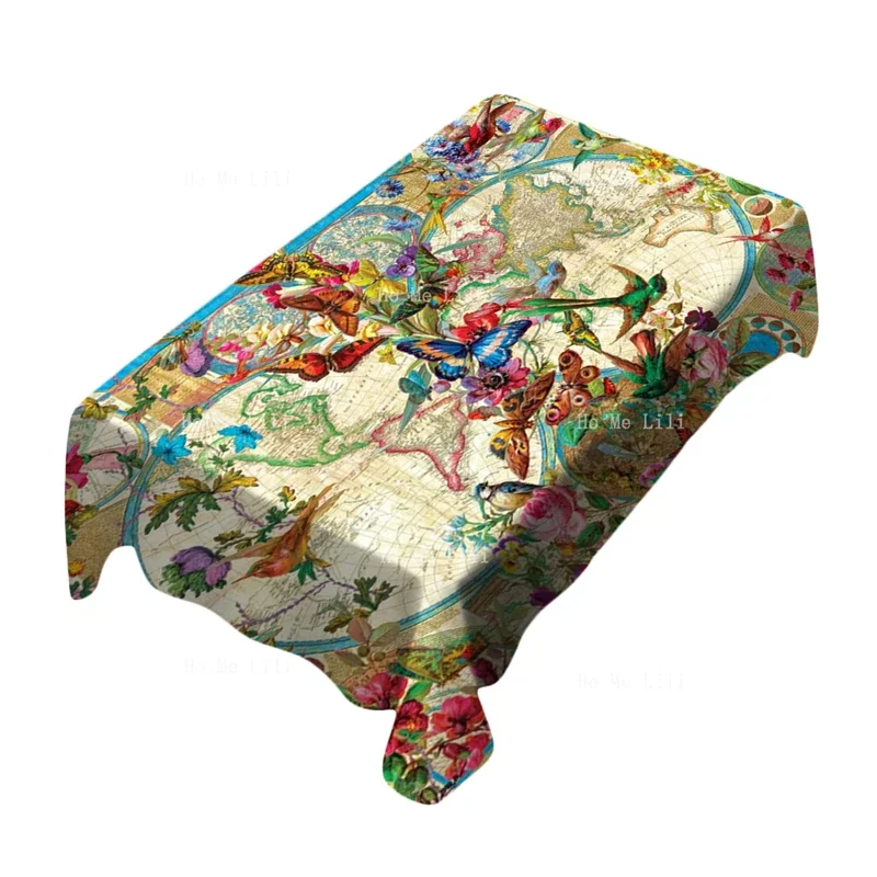 Fun New Range Of Modern Geography Quirky World Map Heye Gibsons Aimee Stewart Birds Butterflies Blooms Tablecloth By Ho Me Lili