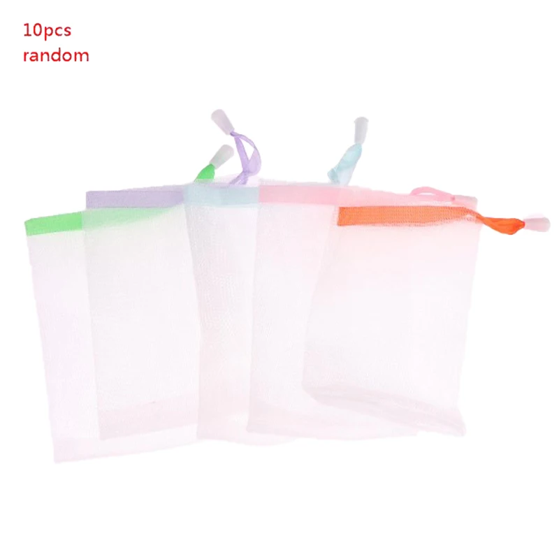 10Pcs 9x15cm Japanese Storage Foaming Soap Bags Handmade Facial Cleanser Wash Bubble Net