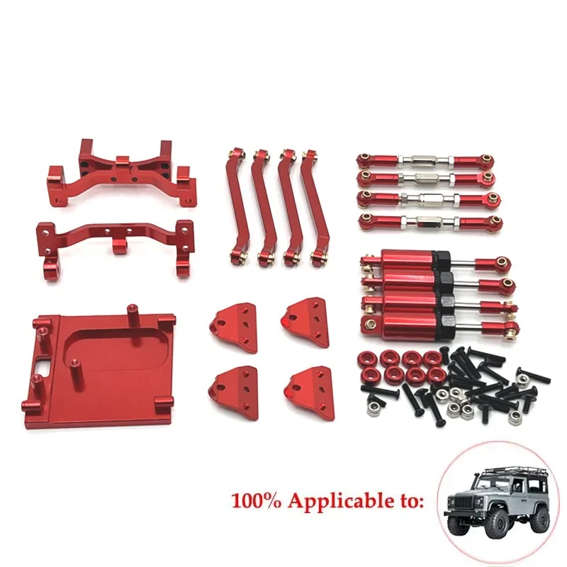 Kit de amortiguador de varilla de montaje de eje delantero y trasero, piezas de automóvil RC, actualización de metal, MN 1/12, D90, D91, D96, MN98, 99S