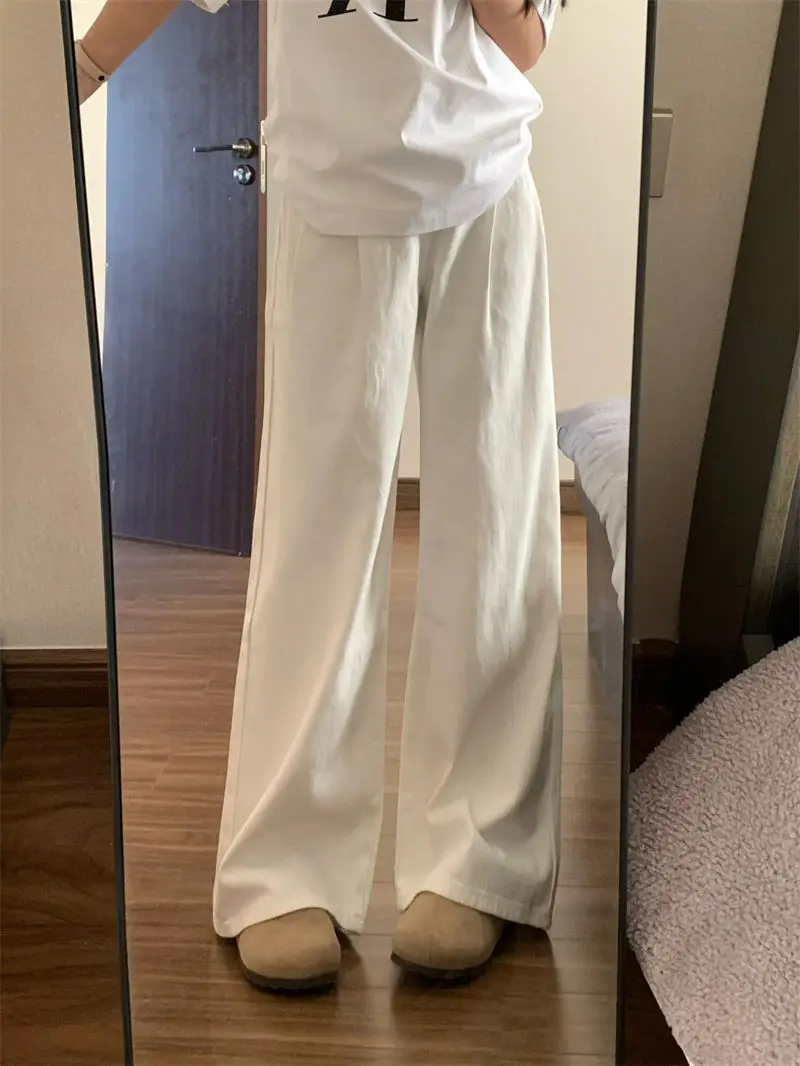 بنطال ذو قصة أرجل واسعة Y2K أسود غير منتظم للمرأة الربيع مطوي الطبقات Preppy الترفيه سليم صالح حزام الخصر الدانتيل أشرطة الشيفون المحبوكة #2