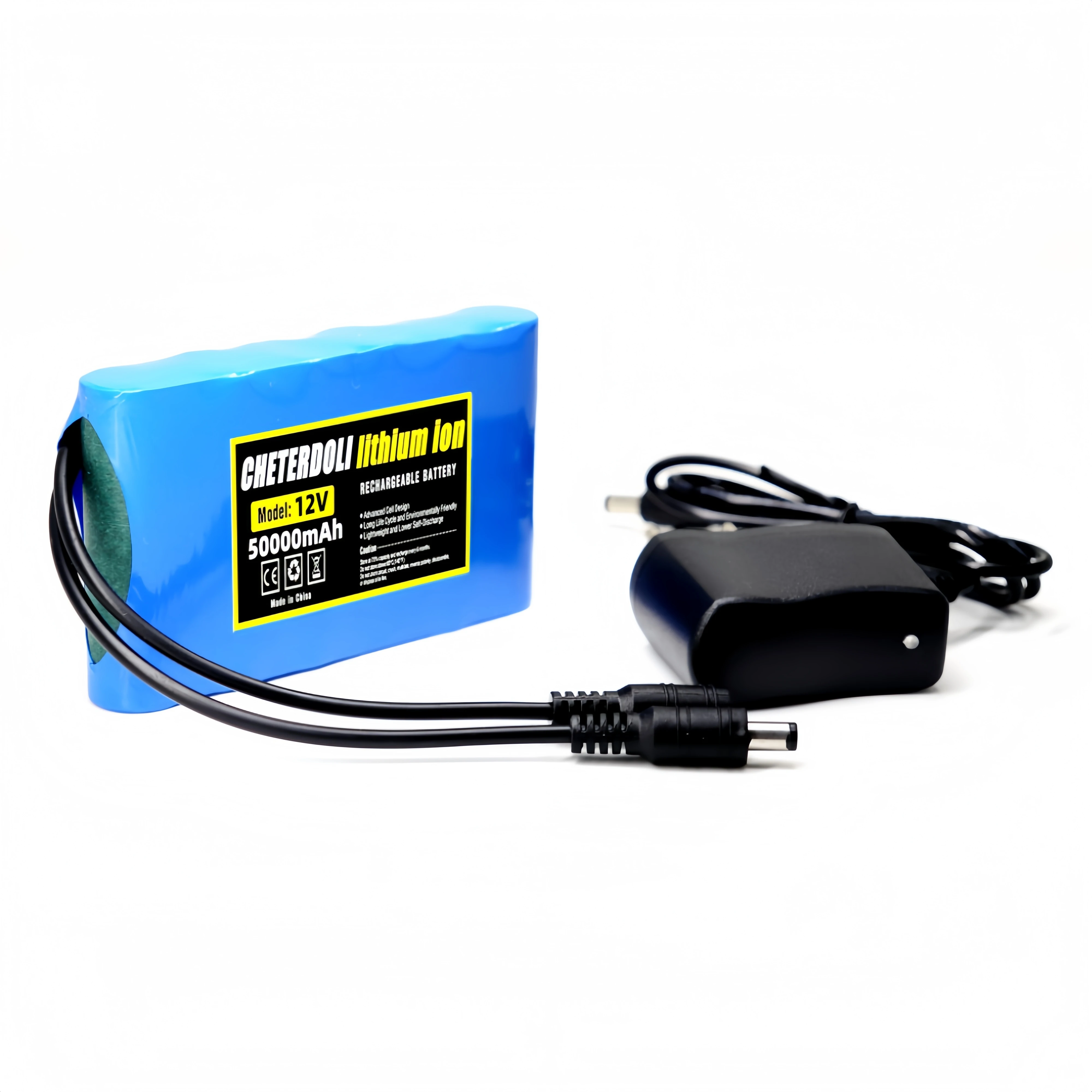 Aleaivy NEW Portable Super 12V 50000mah Battery Rechargeable Lithium Ion Battery Pack Capacity DC 12.6v 50Ah CCTV Cam Monitor +