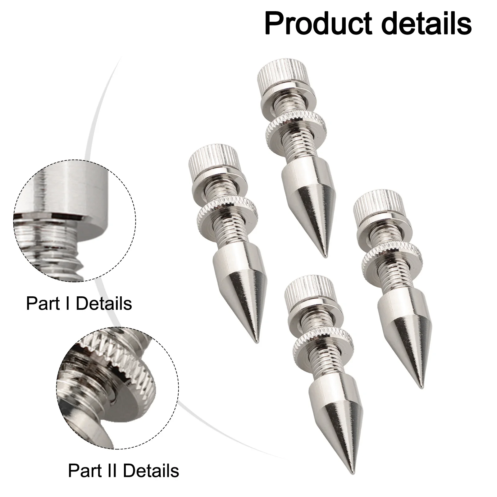 Copper Speaker Spike Isolation Pads Cone Base Feet With Fine Tuning Nut For For HiFi Stand Audio Equipment Accessories