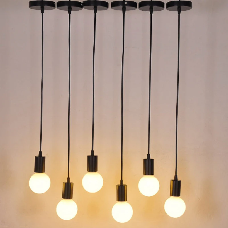 Portalámparas de luz colgante E27, Kit de iluminación tipo tornillo, juego de línea de candelabro, accesorio de Luz Retro DIY