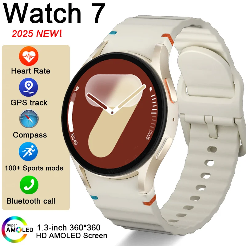 

Часы 7, мини NFC, GPS, умные часы, женские часы для здоровья, спортивные часы, AMOLED-дисплей, пульсометр, игры, Bluetooth-вызов, водонепроницаемые мужские часы