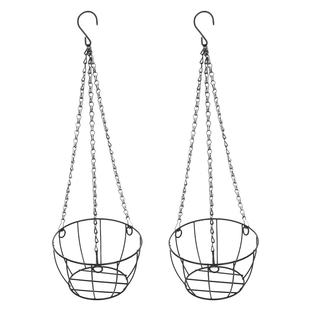 

2pcs Hanging Planter Basket Metal Wire Plant Holder For Indoor Outdoor Garden Balcony Porch Modern Flower Pot For Succulents
