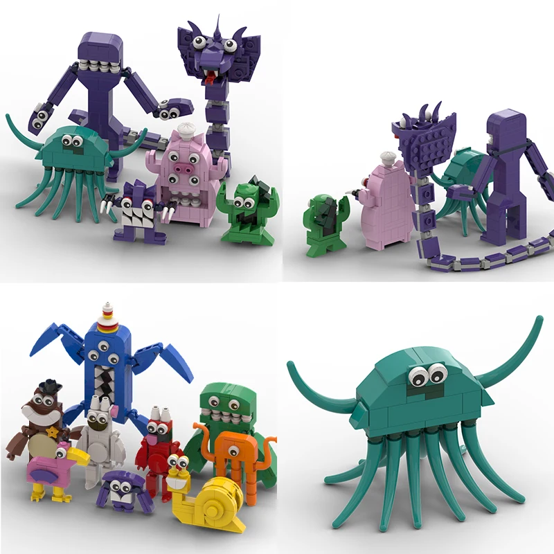 Monster Garden of Ban Ban Figure Building Blocks Set Anime Action Figure Assembly Bricks Construction Toys for Kid Gift Xmas