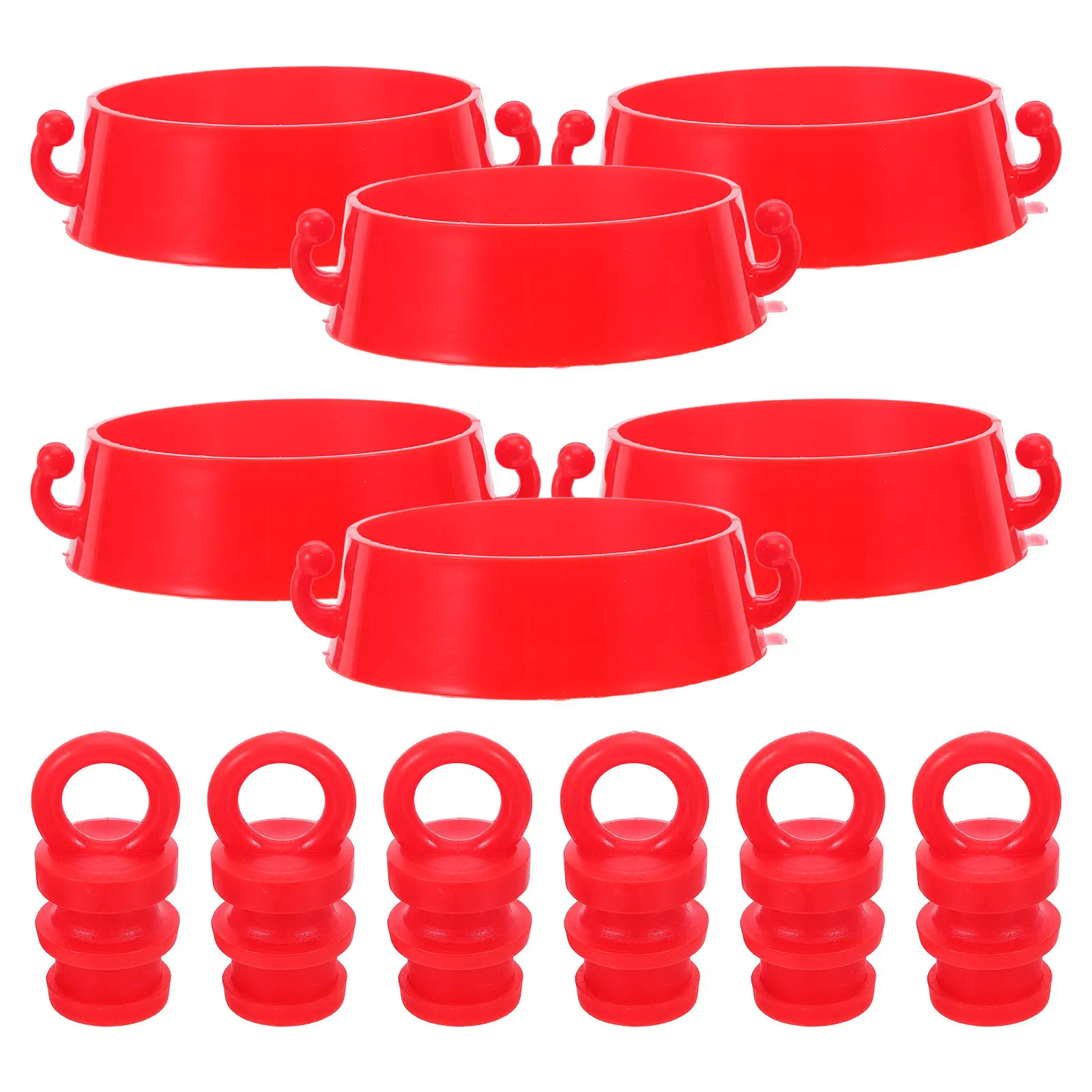 1Set Plastic Cone Connector Kit Adjustable Length Barrier Chain System Secure Road Cone Collar for Home Driveway and Car Parks