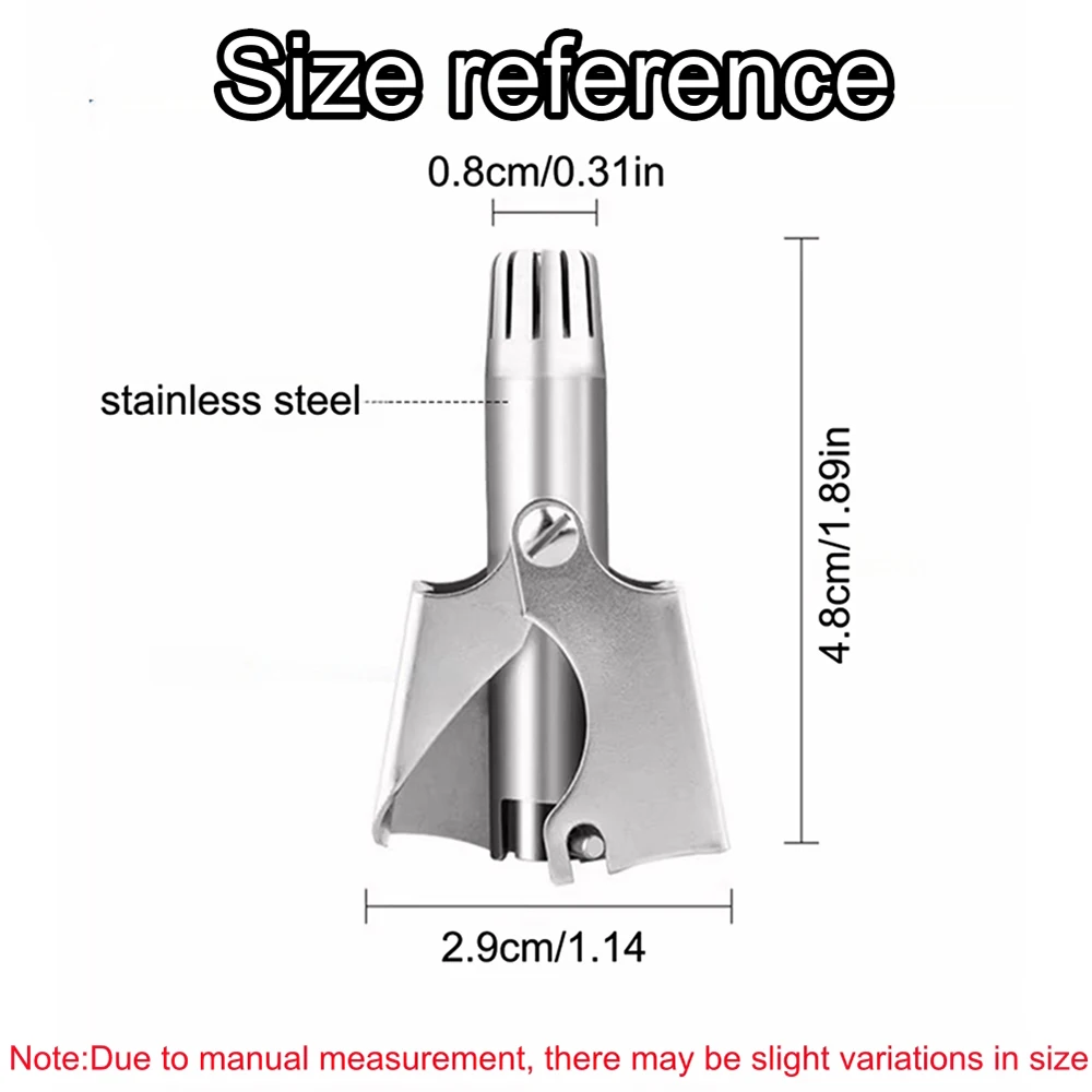 Tondeuse à poils de nez Portable en acier inoxydable pour hommes/femmes, rasoir manuel indolore mécanique, outil d'épilation lavable