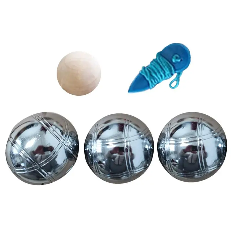 Petanque Game Set Engraved Reflective Metal Petanque Easy To Identify Outdoor Games Elegant Petanque Boule For Picnic