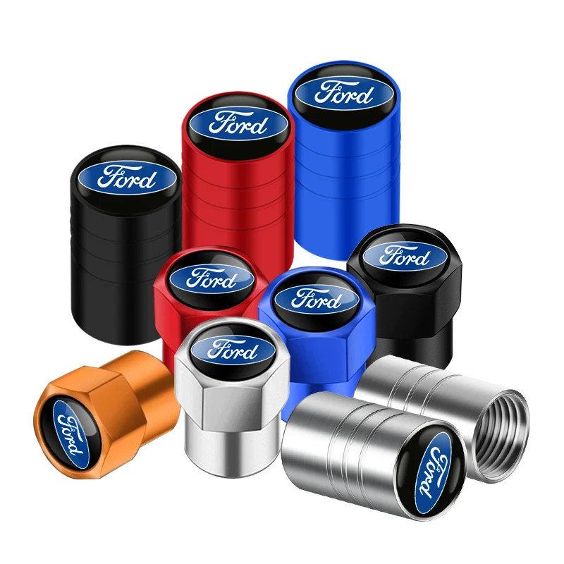 4 Uds. Tapas de tapa de válvula de neumático de coche para Ford focus Fiesta EcoSport ESCORT ranger fusion mondeo Mustang transit accesorios para automóviles