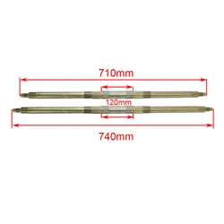 710mm 740mm Rear Axle Wheel Axle For Chinese 110cc 150cc 200cc 250cc ATV UTV Buggy Quad Bike Electric 4 Wheel Accessories