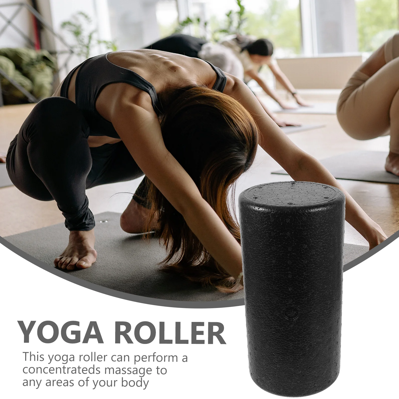 

Massager Yoga Column Roller Muscle Household Fitness Stick Black Rolling for Muscles