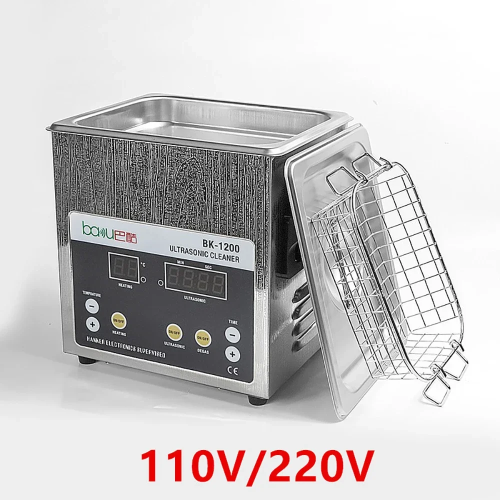 BK-1200 1.6L Digital Ultrasonic CLEANER AC110/220 เกมส์จับเวลาความร้อนสแตนเลส Ultrasonic แบบบูรณาการทำความสะอาด