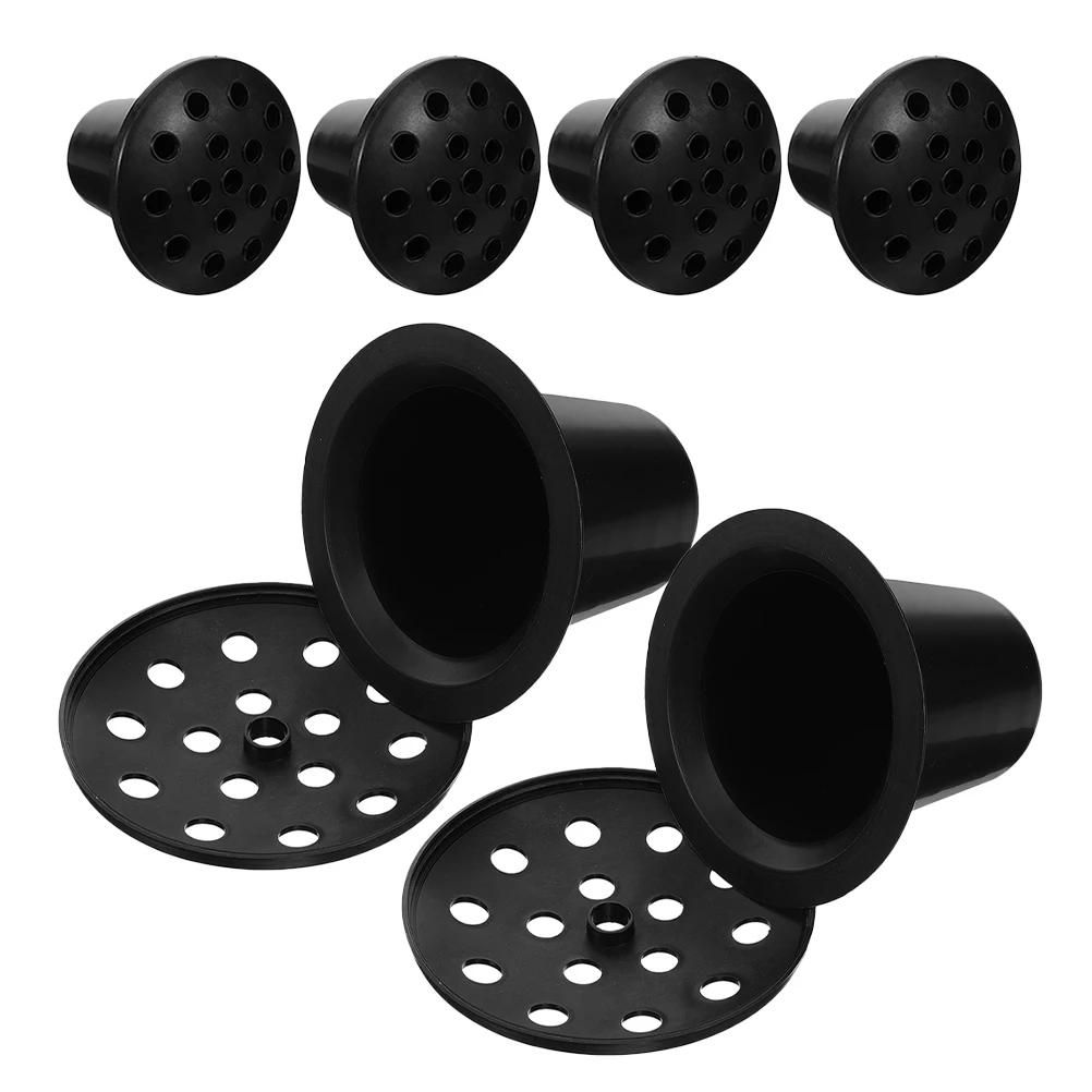 

6Pcs Plastic Memorial Vase Cemetery Lotus Base Elegant Grave Flower Pot for Lasting Floral Arrangements Outdoor Indoor