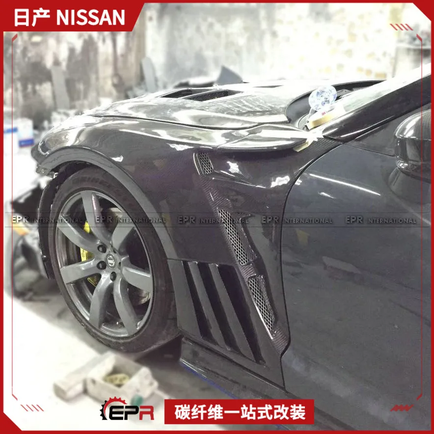 

Suitable for Nissan GTR35 Ares modification, carbon fiber front fender, louver trend shark fender