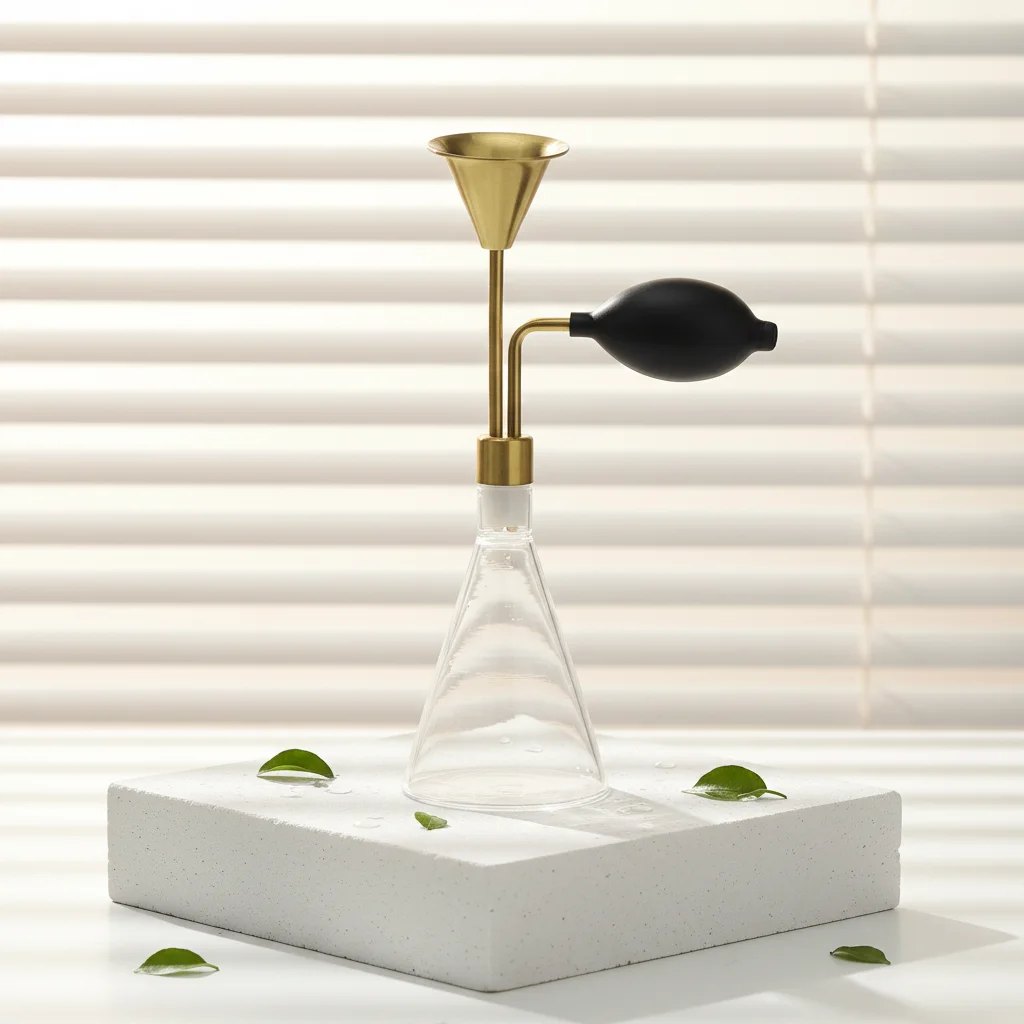 

OEM Glass Creative Scent Bottle SPA Spa Brass Scent Instrument White Oil Perfume Coffee Beans 80/300 Smelling Bottle