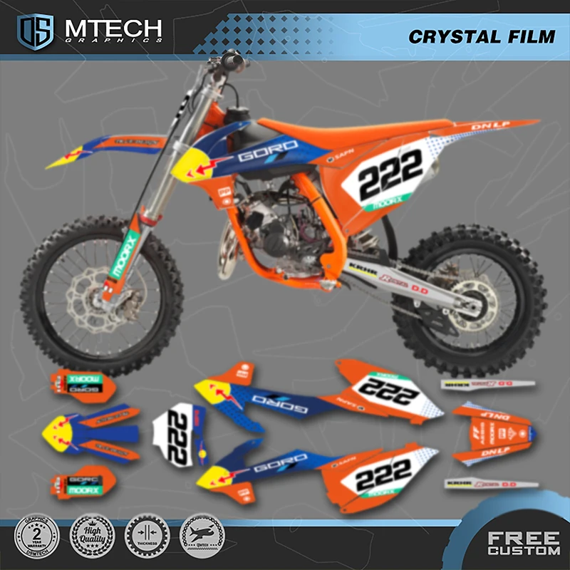 

DSMTECH Custom Motorcross Graphics Background Decals Stickers Kits For KTM SX85 SX 85 2018 2019 2020 2021 2022-2024 008