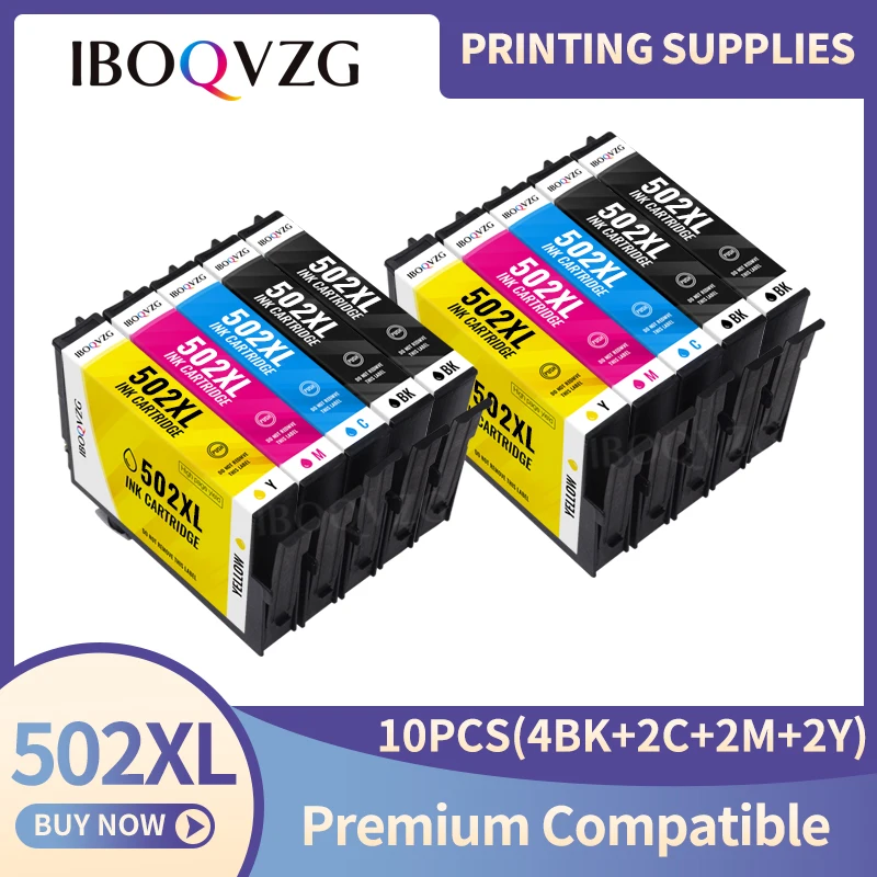 For Epson T502 502 502XL Ink Cartridges Compatible WorkForce Pro WF-3820DWF WF-3825DWF WF-4820DWF WF-4825DWF WF-4830 Printer