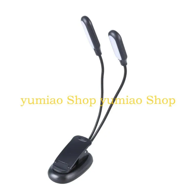 587B Led Desk Clip Lamp with USB Charging,1000mAh Rechargeable 3 Lights Clamp Light