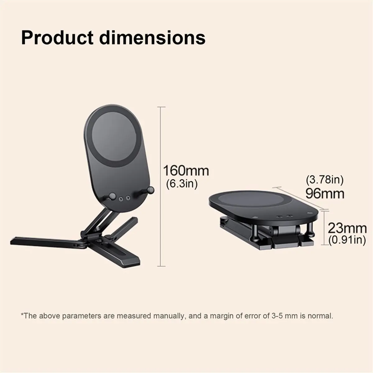 DT81 Magnetic Phone Holder Foldable Desktop Portable Aluminum Alloy Phone Holder Compatible with Most Phone