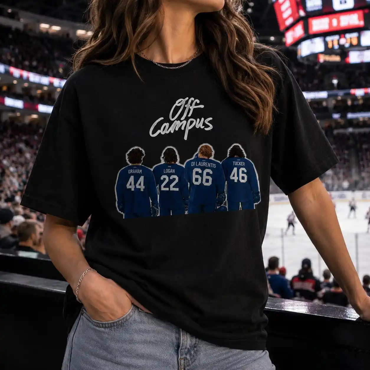 Off Campus Hockey Shirt, Hockey Romance Graphic Tee,  Sports Romance Bookish Shirt, Ice Hockey Lover Tee, Unisex T-Shirt