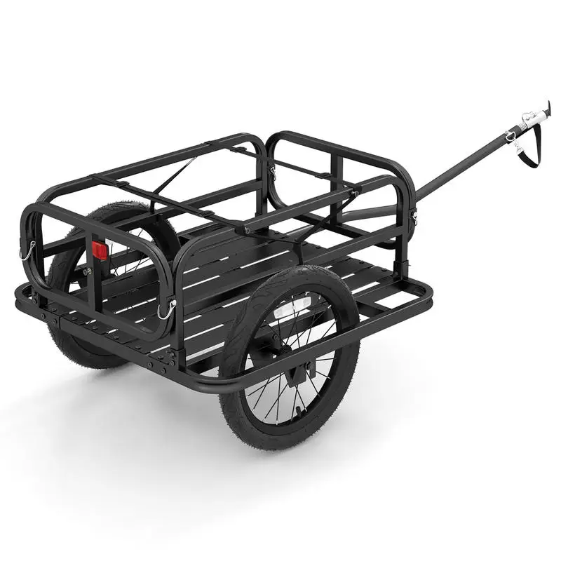 

Bike Cargo Trailer Heavy-Duty Bicycle Wagon Cart with Universal Hitch-Black
