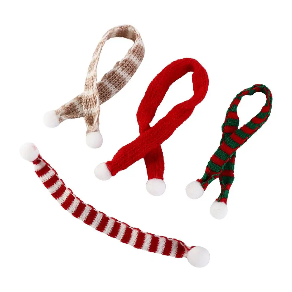 Miniaturowa apaszka na szyję 1:12 Ubranka dla lalek Miękka zabawa w udawanie Mini Świąteczne kapelusze dla lalek Symulacja czapki Zimowe akcesoria dla lalek Święta