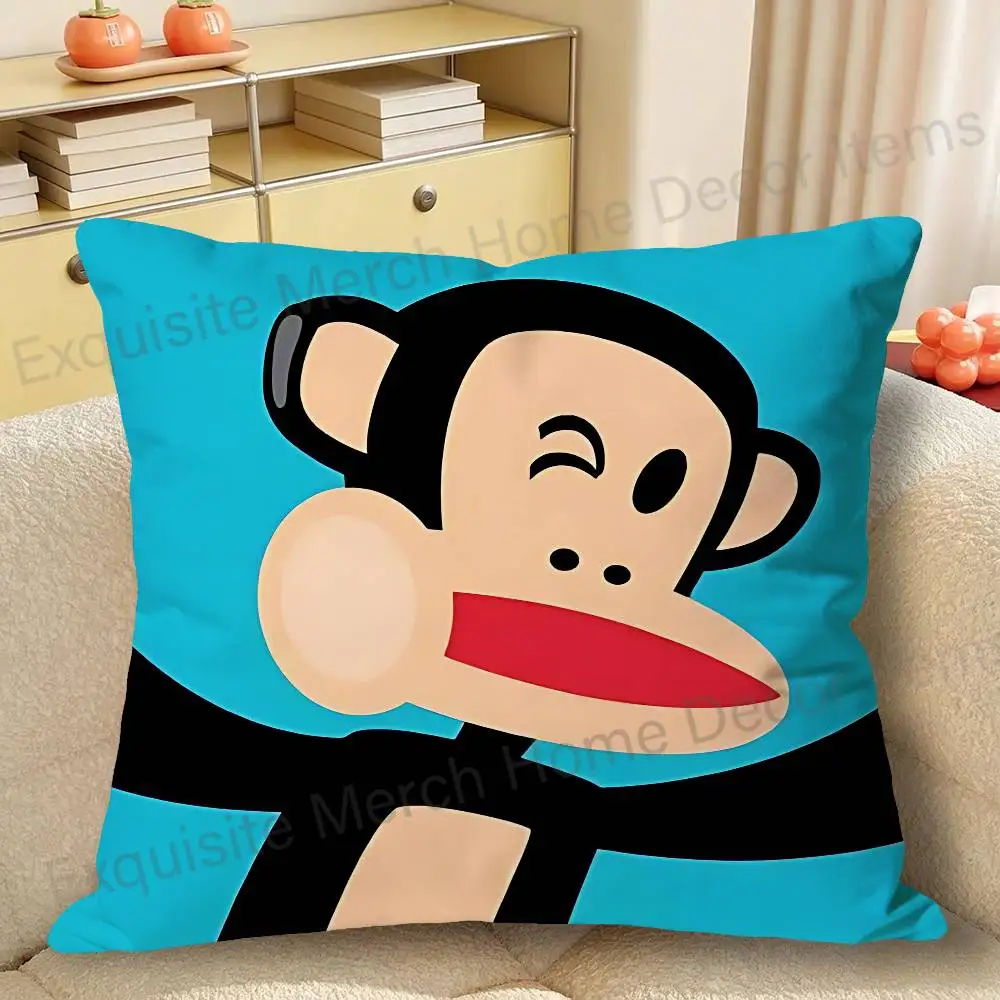 P-Paul Monkey F-Frank Cartoon Pillow Cover, 4K HD Printed Cushion Cover case with Various Exquisite Patterns