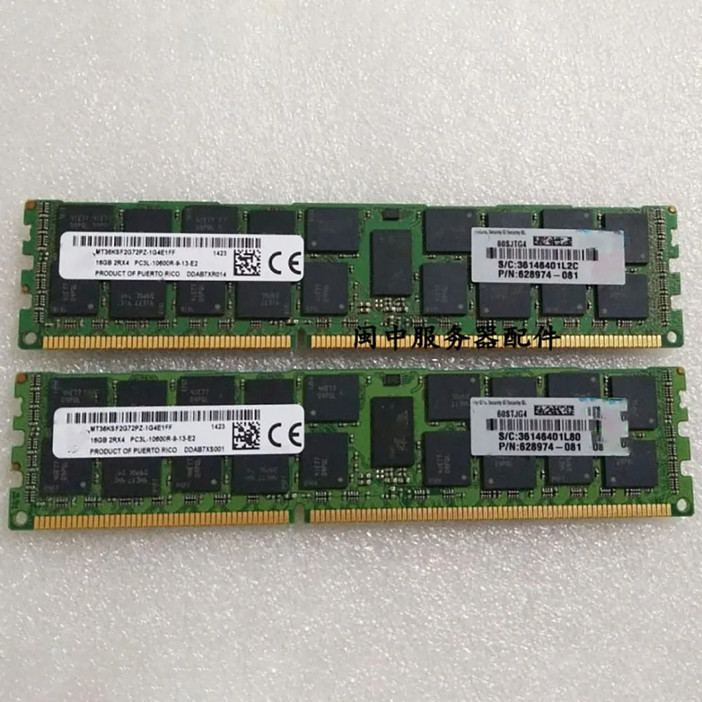 Server Memory for MT 16G 2RX4 PC3L-10600R ,1 piece