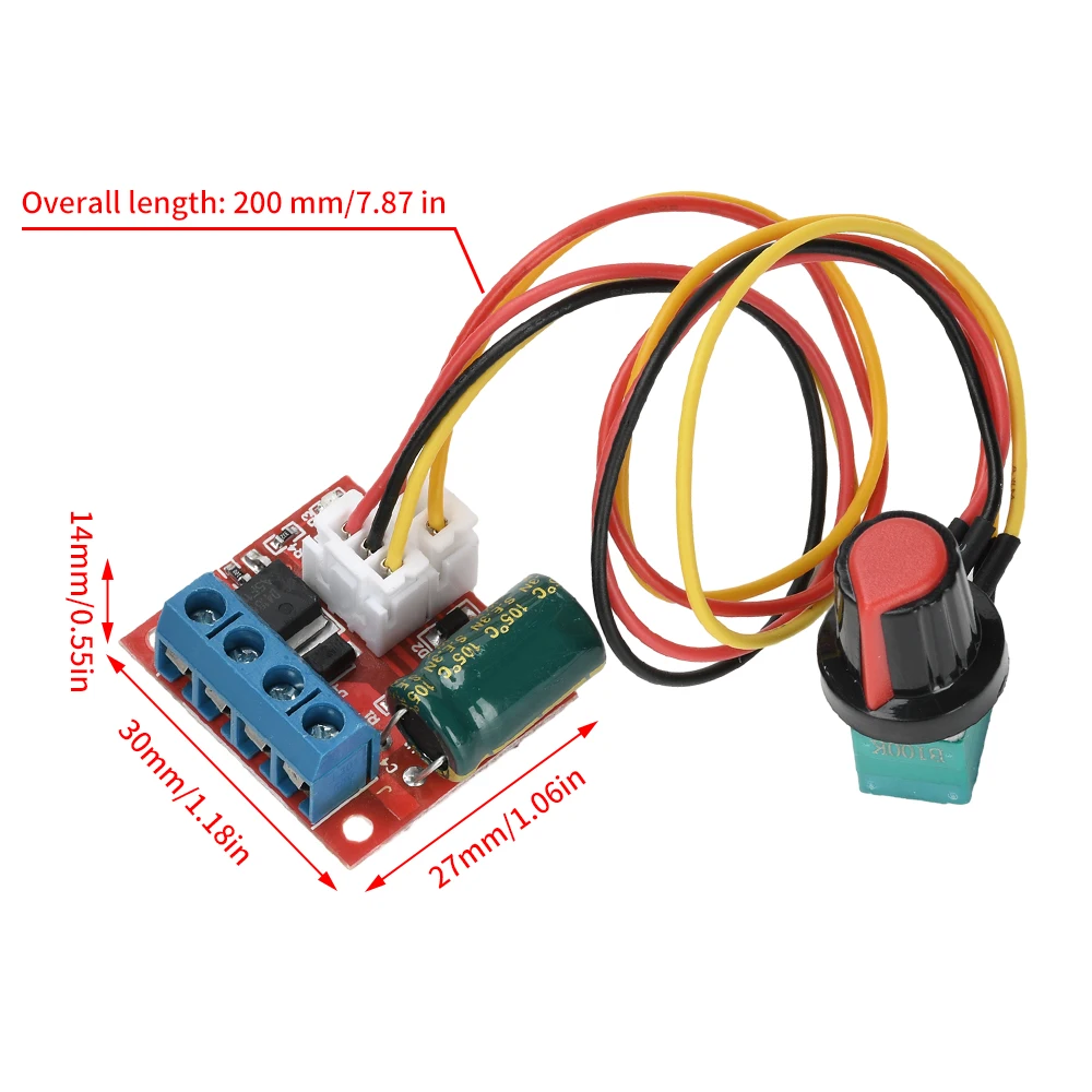 DC 4.5-35V 5A 20khz PWM DC Controlador de velocidade do motor escovado de alta frequência com interruptor LED Dimmer Placa de interruptor de controle de velocidade