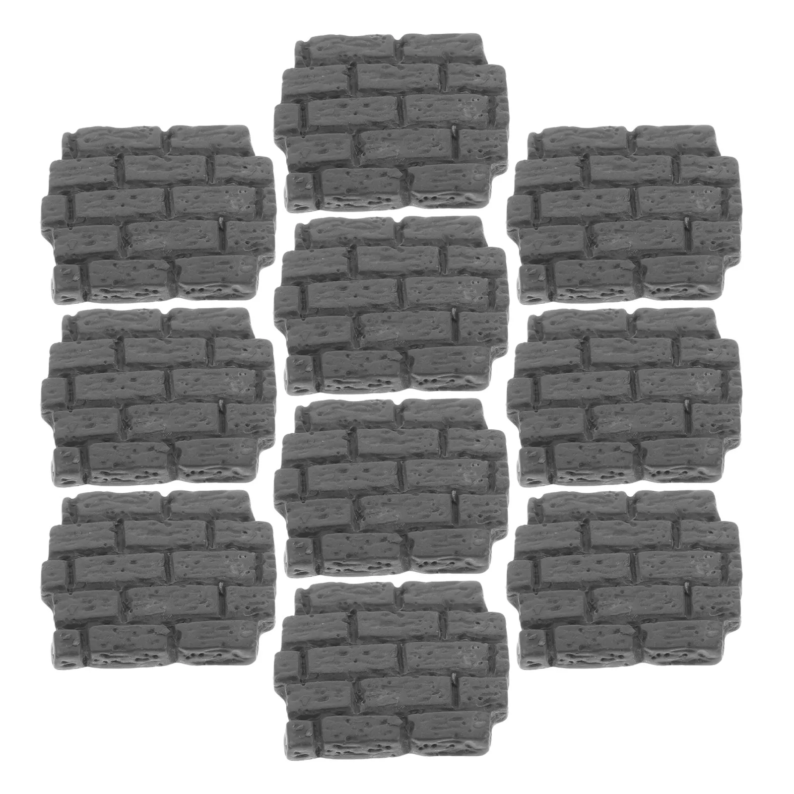 10pcs Miniature Bricks for DIY Sand Table Landscape, Realistic Micro Building Blocks, Compact Craft Supplies