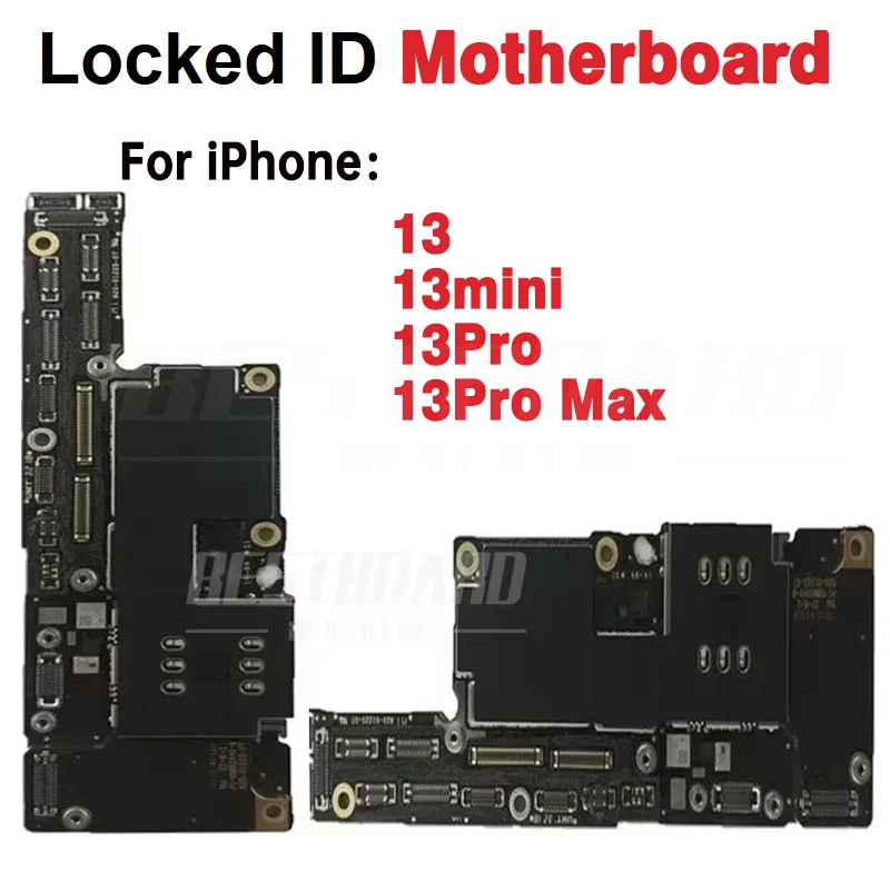 Locked ICloud ID Motherboard for IPhone 13 13mini 13 Pro Max Swap Practice Logic Board Complete Power on Screen Test Mainboard