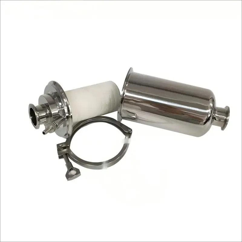 SS304 Stainless Steel Tri Clamp air Filter Inline tank Breather 0.22 Micron
