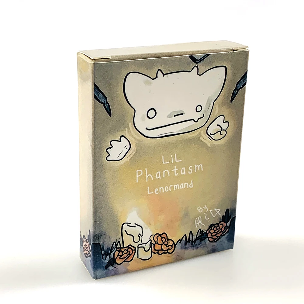 Lil Phantasm Lenormand Oracle Deck 36 Cute Ghost-Themed Oracle Unique Artistic Fortune Telling Board Games Halloween Games