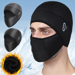 LOOGDEEL inverno ciclismo passamontagna antivento cappello caldo Outdoor Running moto equitazione berretto da bici con foro per occhiali copricapo da uomo