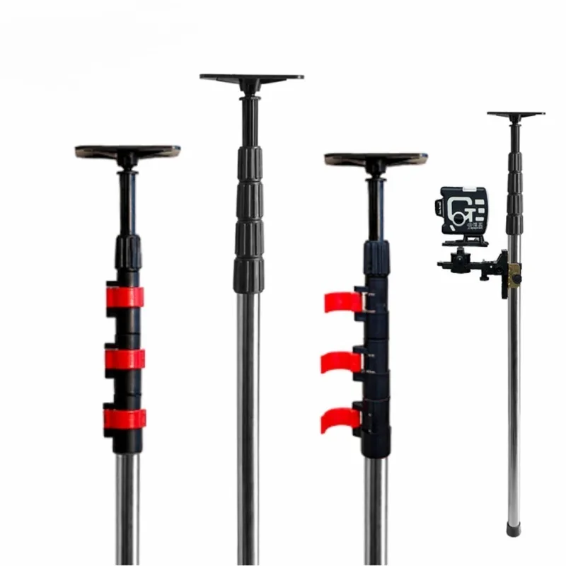 Telescopic Rod Adjustable Universal Laser Level Accessories Construction Site Tool Part Stainless Steel Professional Laser Level
