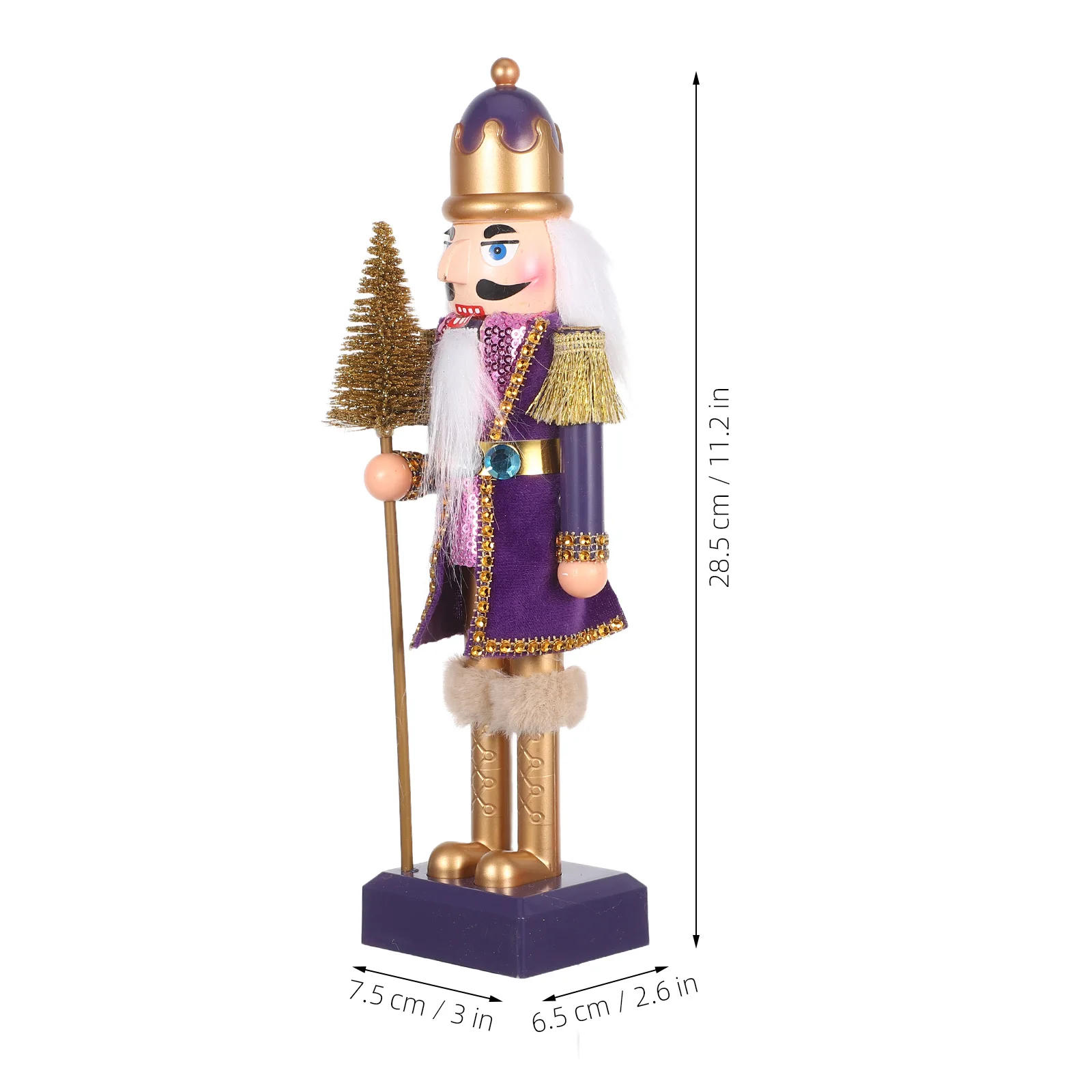 Christmas Nutcracker Soldier Figurine Nutcracker Xmas Holding Tree Ornament Xmas Puppets Festive Centerpiece Collectible Figure