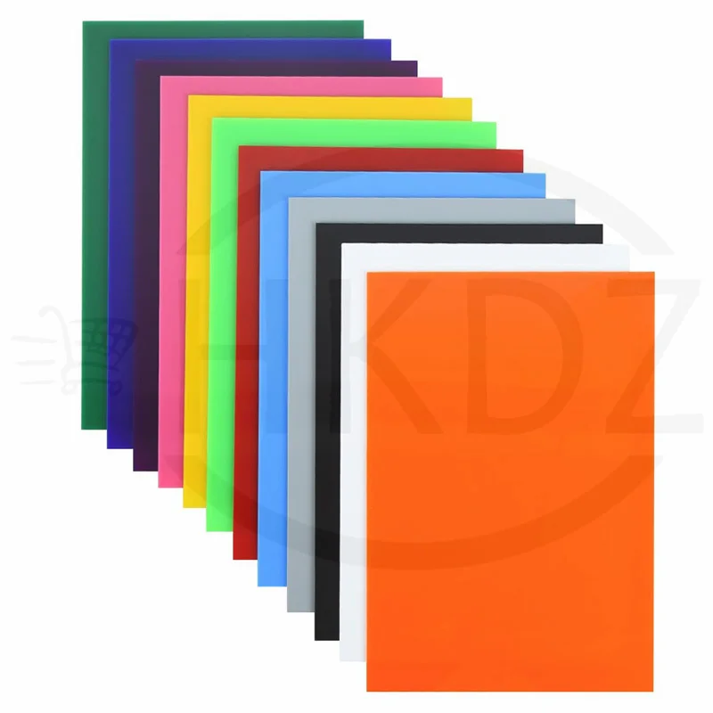 Colored Acrylic Sheets Thick 2mm Perspex Panel Cut to Any Size Art DIY Crafts Display Decoration Clear Red Yellow Orange Blue